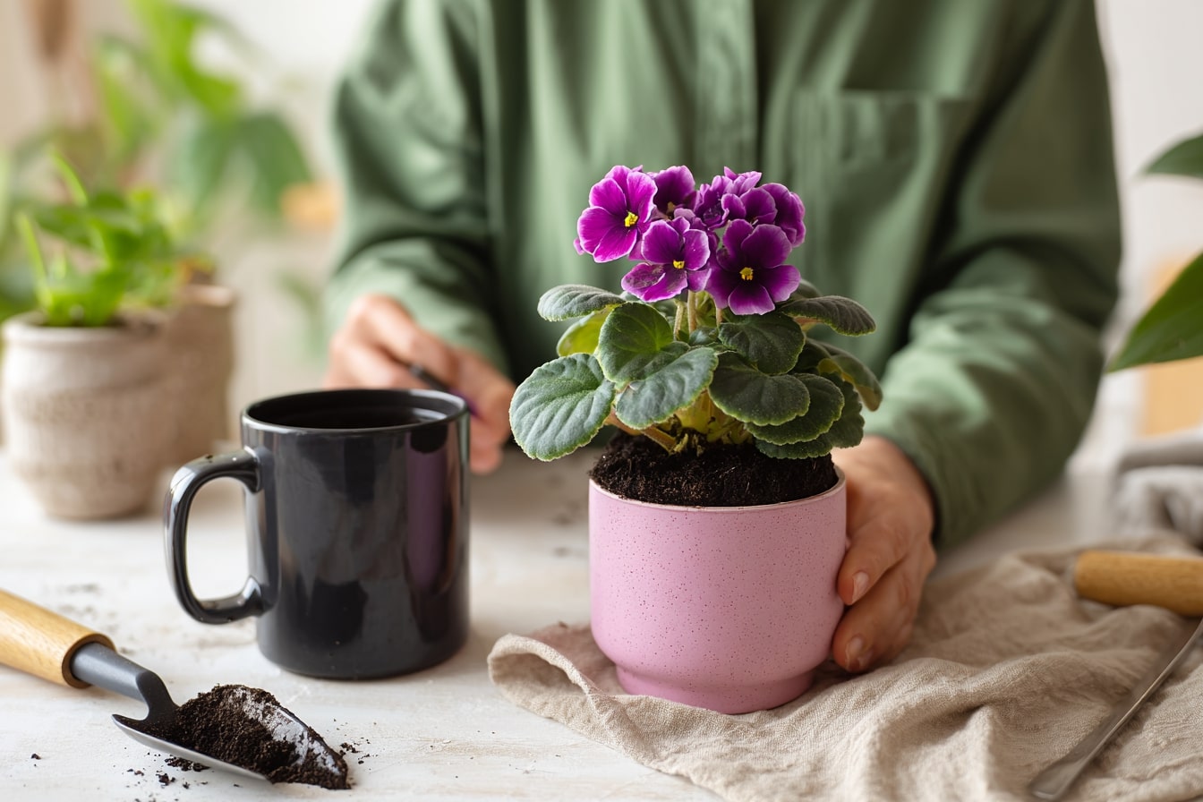 Potting African Violets with Care