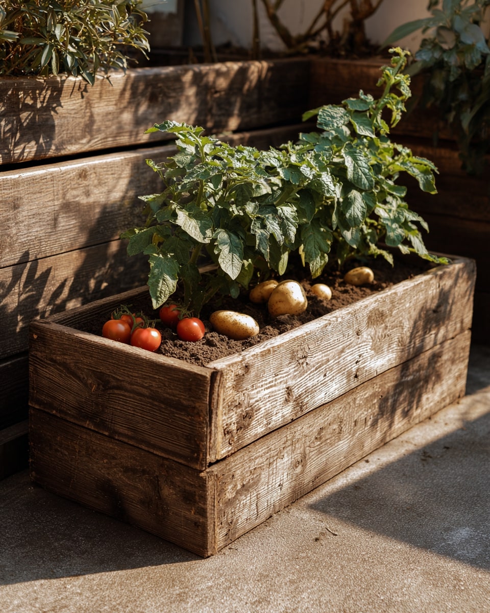 Raised Beds for Potatoes and Tomatoes in Small Yards