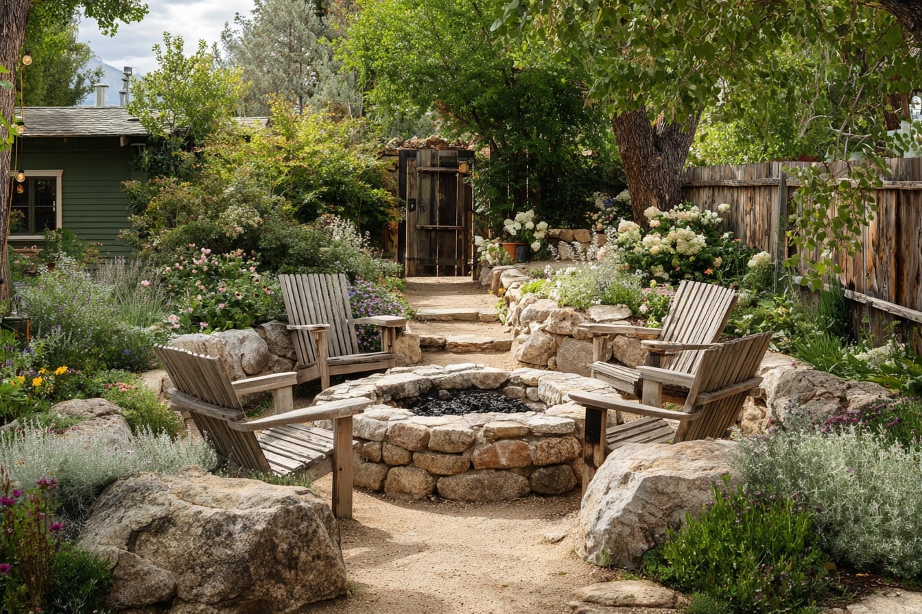 Rustic Fire Pit Gathering Space