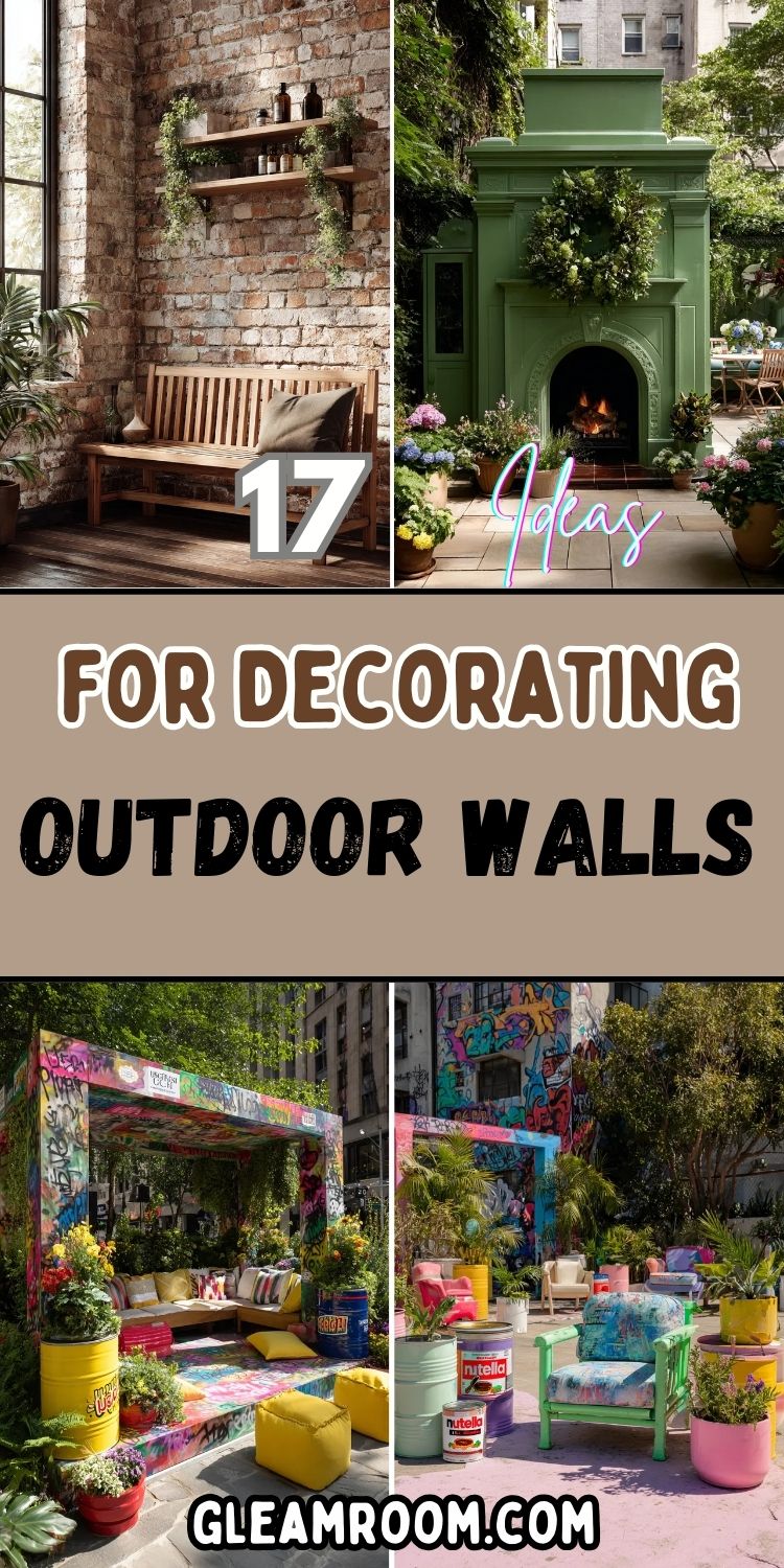17 Ideas for Decorating Outdoor Walls