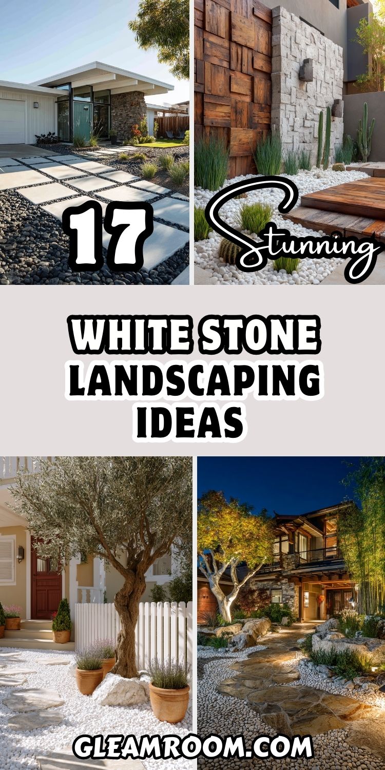 17 Stunning White Stone Landscaping Ideas