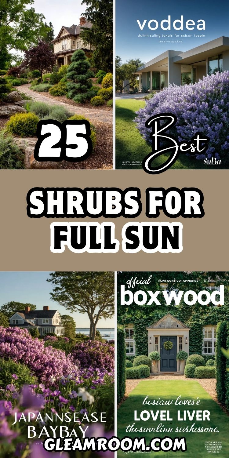 25 Best Shrubs for Full Sun (Evergreens, Flowering, Perennials & Drought-Tolerant)