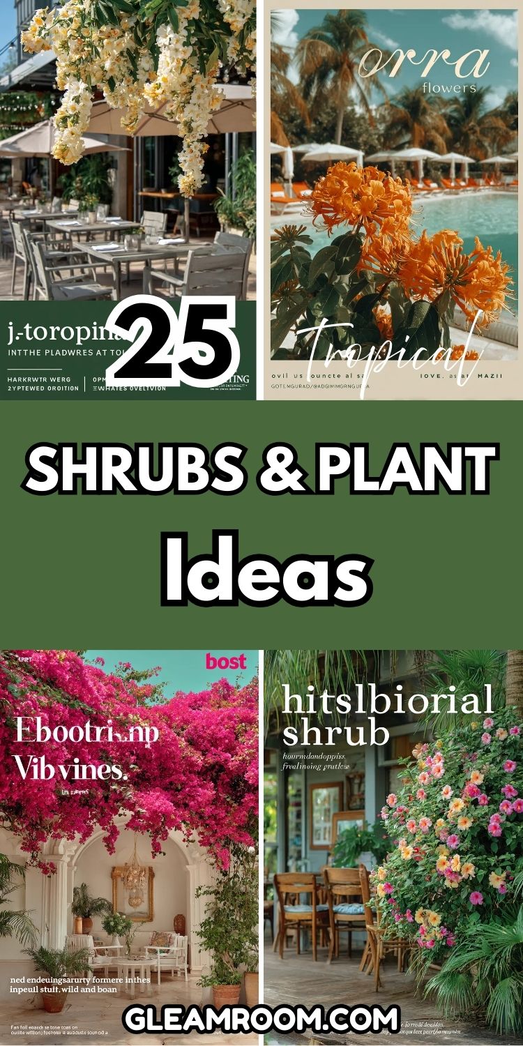 25 Tropical Shrubs & Plant Ideas for Backyard & Pool Landscaping